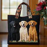 Käsintehty käsilaukku - Kolme labradorinnoutajaa