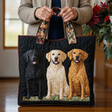 Käsintehty käsilaukku - Kolme labradorinnoutajaa